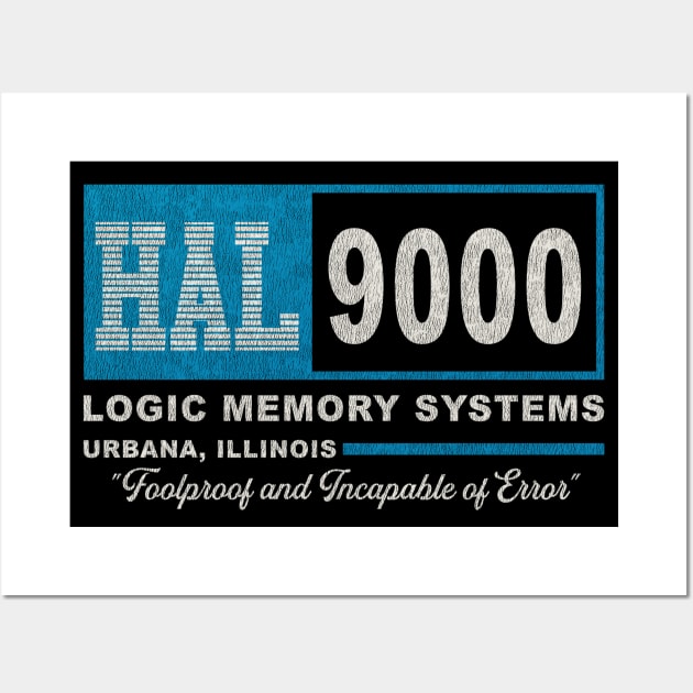 HAL 9000 2001 A Space Odyssey Worn Wall Art by Alema Art